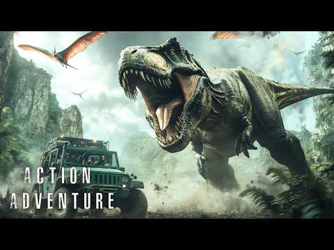 A deserted island becomes a trap where prehistoric monsters rule / Action Adventure Movie in English