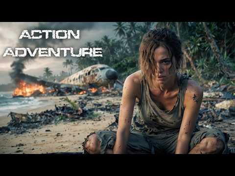 After a plane crash, they find refuge on a dangerous island / Survival Action Movie in English